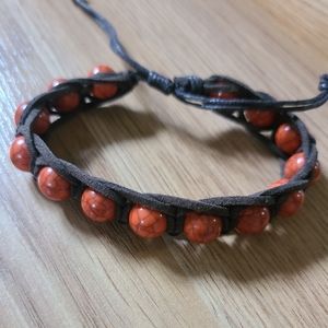 ‼️5/$10 Clearance‼️ Dark Brown and Orange Adjustable Bracelet